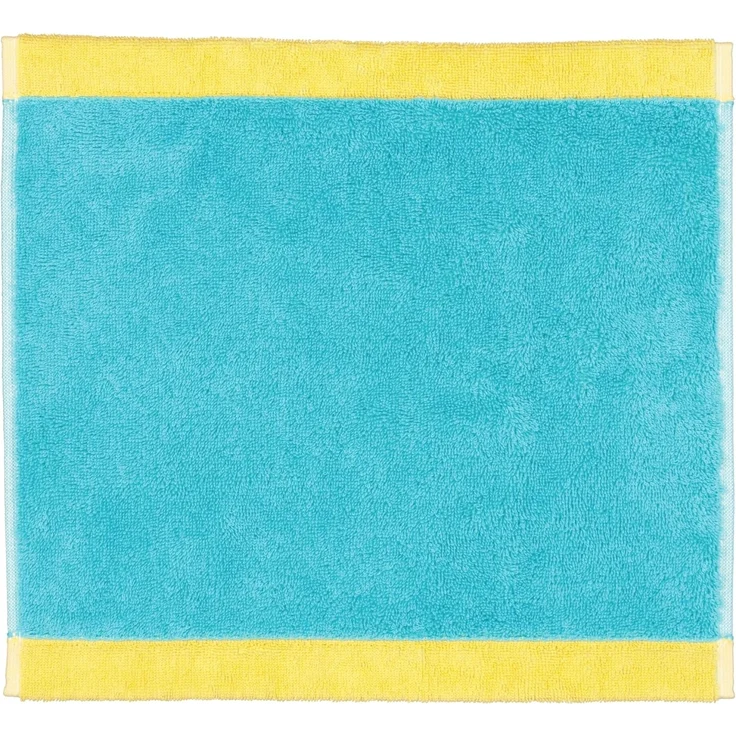 Cawö Handtücher Lifestyle Splash Doubleface|Seiflappen 30x30 cm| türkis-apricot – Bild 3