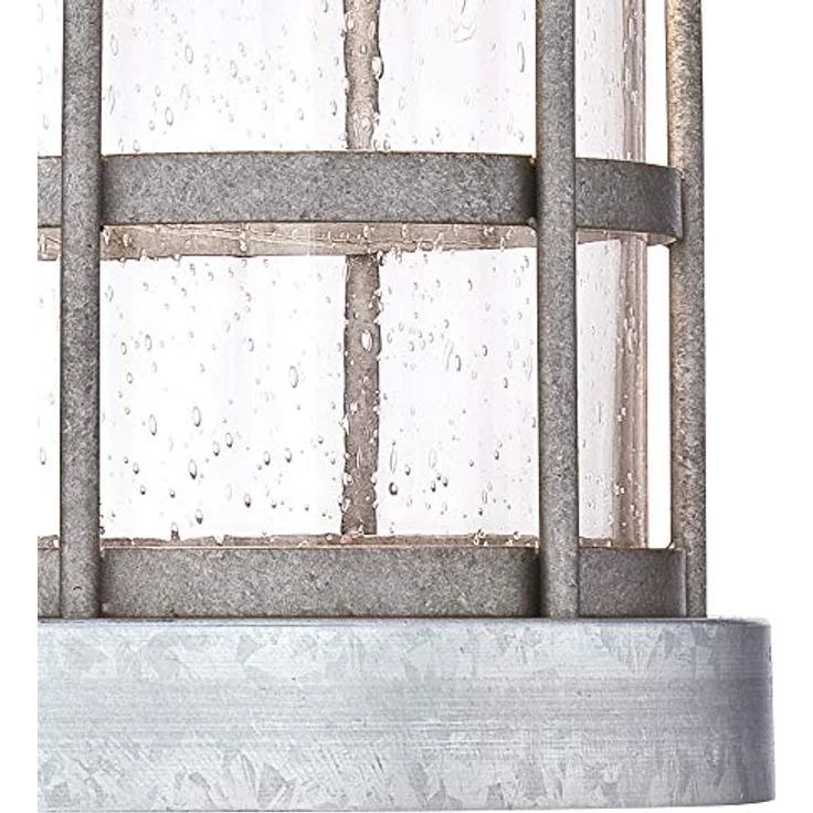 Westinghouse 63478 Einflammige, dimmbare LED-Außenwandleuchte, verzinkte Stahloberfläche mit Tropfenklarglas, Höhe 30 cm, Breite 15 cm – Bild 5