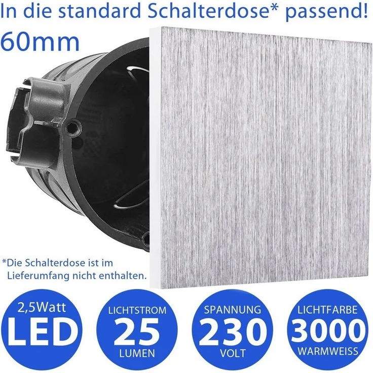 Maxkomfort LED Wandstrahler 6107, LED fest integriert, 3000K, Warmweiß, Treppenbeleuchtung – Bild 3