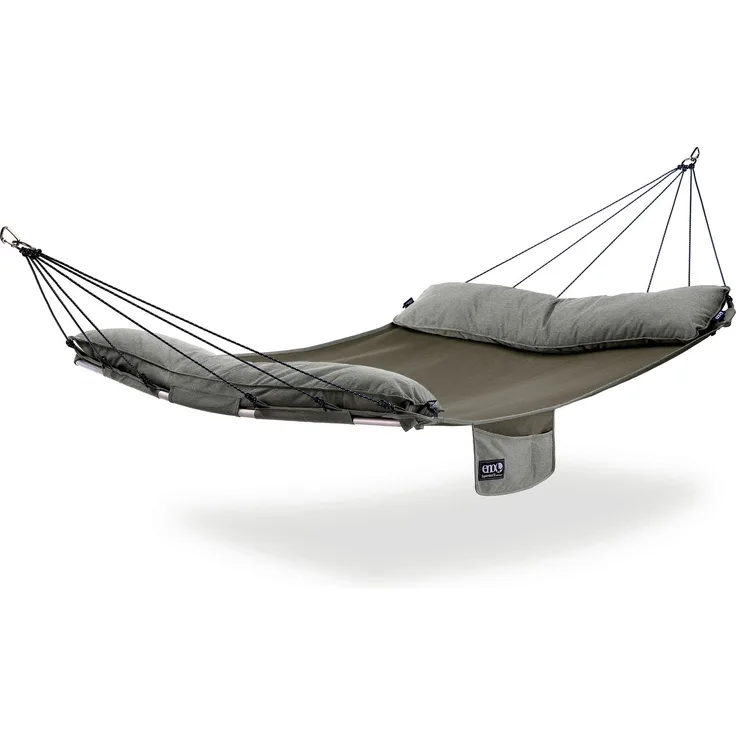 ENO Doppel-Stabhängematte SuperNest Pebble, superleicht, wetterfest, Grau / Silber, 240 x 140 cm