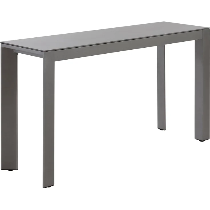 Dehner Gartentisch Chicago, 133.5 x 75 x 42 cm, Aluminium / Stein, schmaler Balkontisch mit bis zu 6 Sitzplätzen – Bild 1