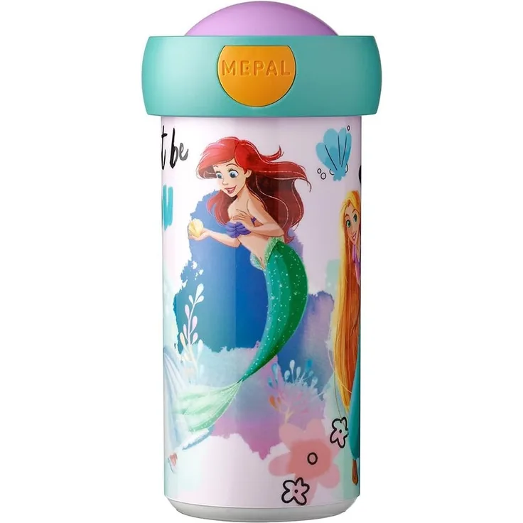 Mepal - Verschlussbecher Campus - Trinkbecher - Auslaufsicherer Wasserflasche für Kinder - Wiederverwendbarer Becher - BPA-frei & Spülmaschinenfest - 300 ml - Disney Princess