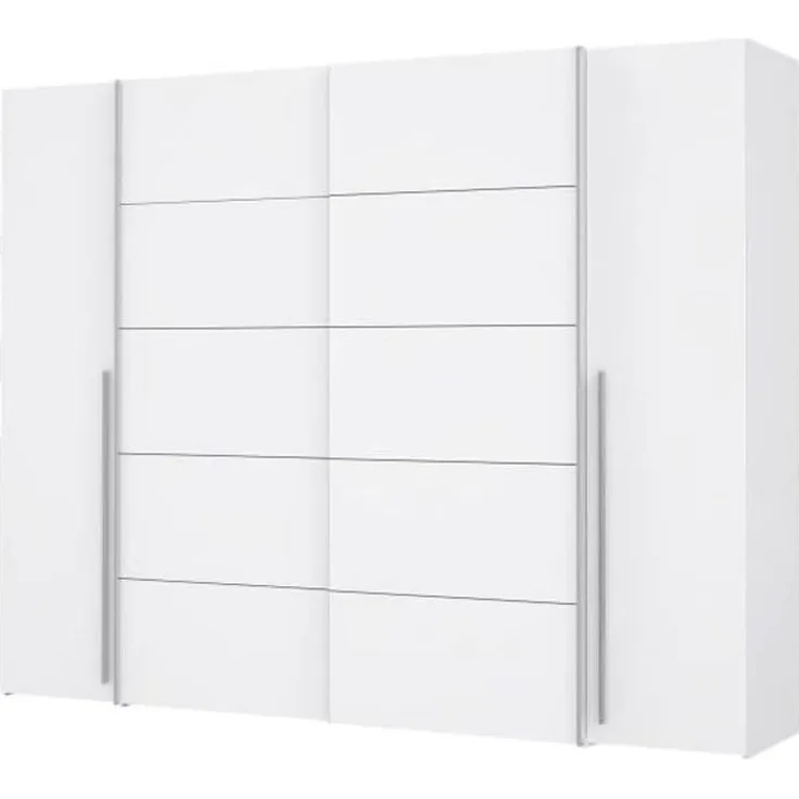 FORTE 'Nagaro' Dreh- und Schwebetürenschrank, 210 x 61 x 270 cm, Weiß