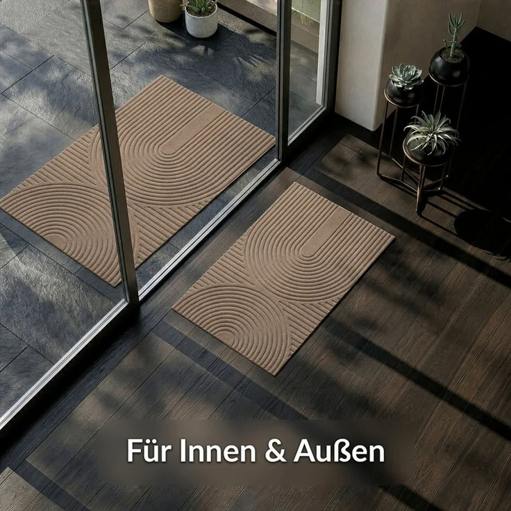 Kubus Fußmatte Schmutzfangmatte Cira waschbar für Innen & Außen rutschfeste Türmatte, pflegeleicht und bei 30 °C maschinenwaschbar – Bild 4