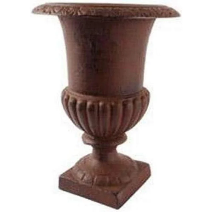 Französische Louvre Vase Amphore Gusseisen Schwer Antik-Stil Braun 30cm