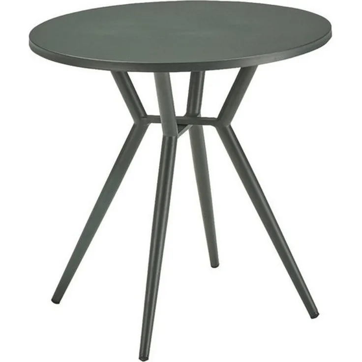 Liadomo Gartentisch Lesina, runder Bistrotisch, Balkontisch, Outdoor-Esstisch Ø 80 cm (wetterfest & modern, 1 Tisch), Aluminium Gartentisch in Anthrazit, rund