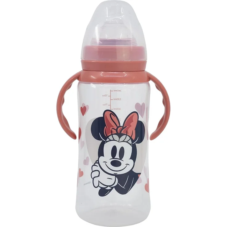 Disney Minnie Mouse Babyflasche 360 ml Silikon-Sauger mit 3 Positionen & Anti-Kolik-System – Bild 1