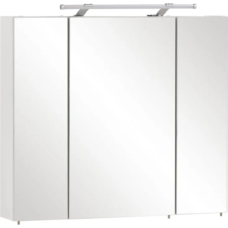 Schildmeyer ‘Dorina‘ Badezimmer Spiegelschrank, Weiß glanz, Breite 80 cm, Made in Germany