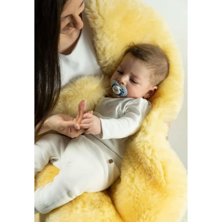 Baby Lammfell waschbar ökologische Gerbung, Größe: 90-100 – Bild 2