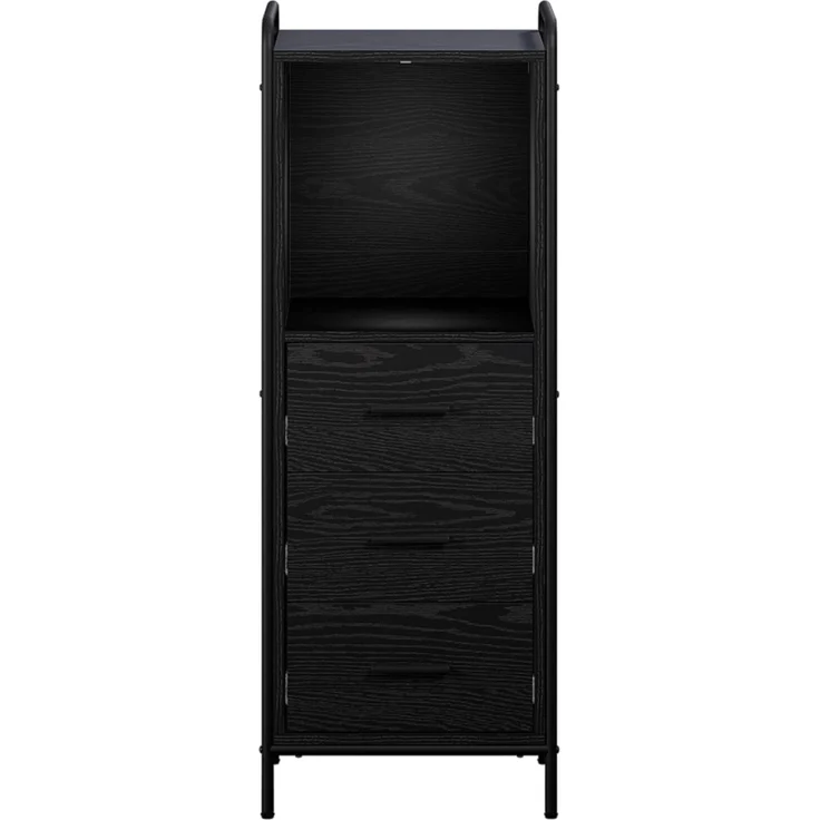 vidaXL Badezimmerschrank Schwarz Eichen-Optik 40 x 36 x 109,5 cm 8014046 – Bild 4