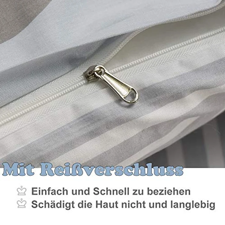 KEAYOO Kinderbettwäsche YZTX, Baumwolle, 2 teilig, Astronaut und Rakete Muster 100% Baumwolle für Kinder – Bild 8