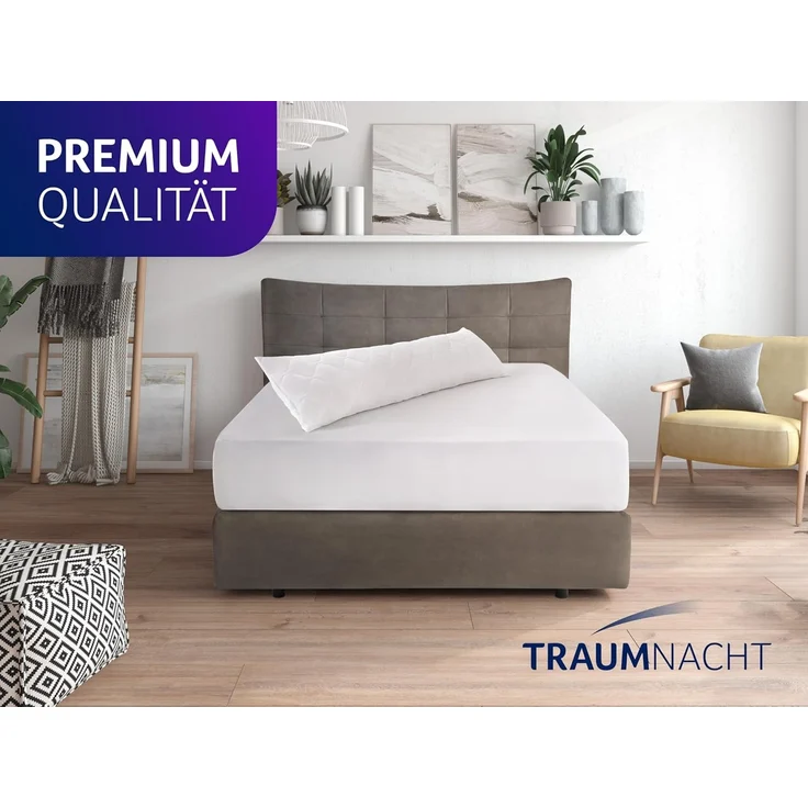 Traumnacht Seitenschläferkissen aus softer Microfaser, 2. 000 Gramm Füllgewicht mit Reißverschluss, 40x200 cm, waschbar, Öko-Tex zertifiziert, entwickelt in Deutschland – Bild 4