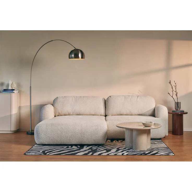 Selsey Tvoya Ecksofa mit Schlaffunktion, Ottomane links, Bouclé Hellbeige – Bild 2