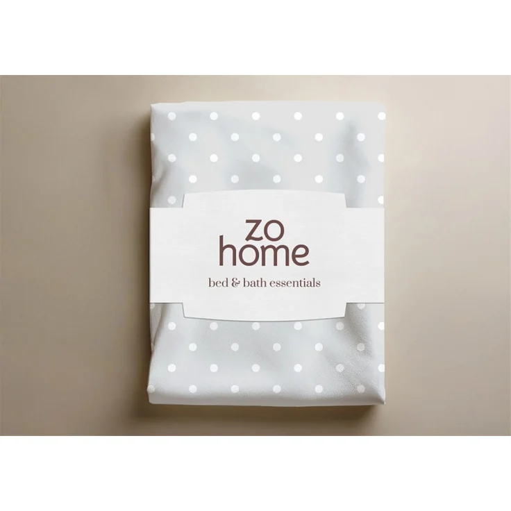 Zo! Home Cotton Bettwäsche 155x220 Punta di Cotone Stone Grey Punkte silber – Bild 5