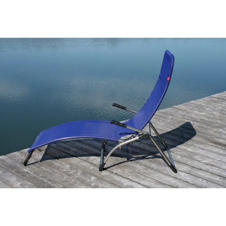 Terrassenliege Samba aus Aluminium, Dunkelblau