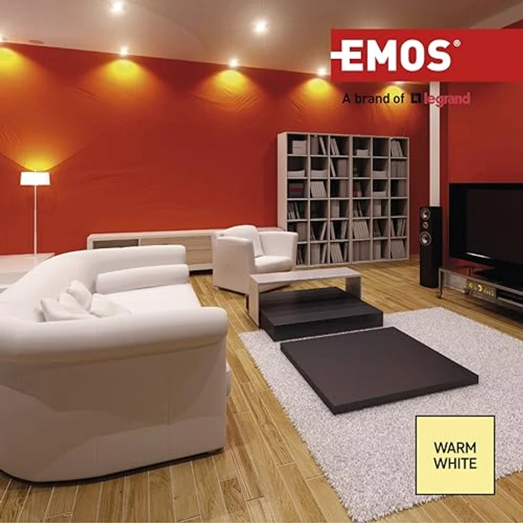 EMOS LED Lampe Spot MR16, GU10 Sockel, 3W (Ersatz für 32W Halogen) mit 345 lm, Warmweiß 3000 K, 100° Abstrahlwinkel, 30000 h Lebensdauer, CRI min. 80, weiße Farbe – Bild 3