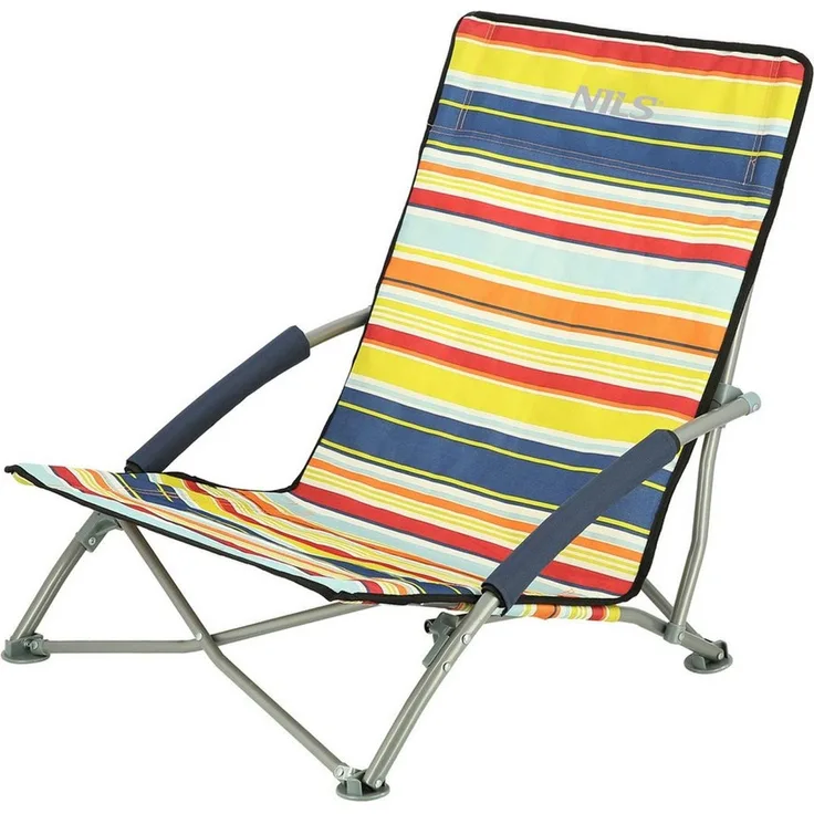 Nils Campingstuhl Strandstuhl Klappstuhl Faltstuhl (Spar-Set, 1 St), klappbar, Tragetasche, Armlehnen, bis 120 kg