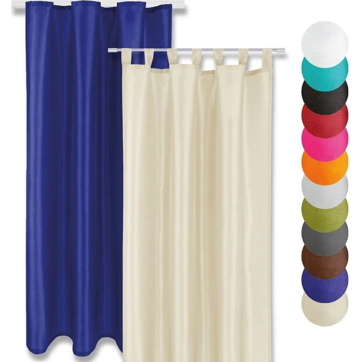 Arsvita Vorhang (1 St), Kräuselband, blickdicht, Microfaser, Gardine in vielen Größen und Farben - Schlaufen / Kräuselband – Bild 2