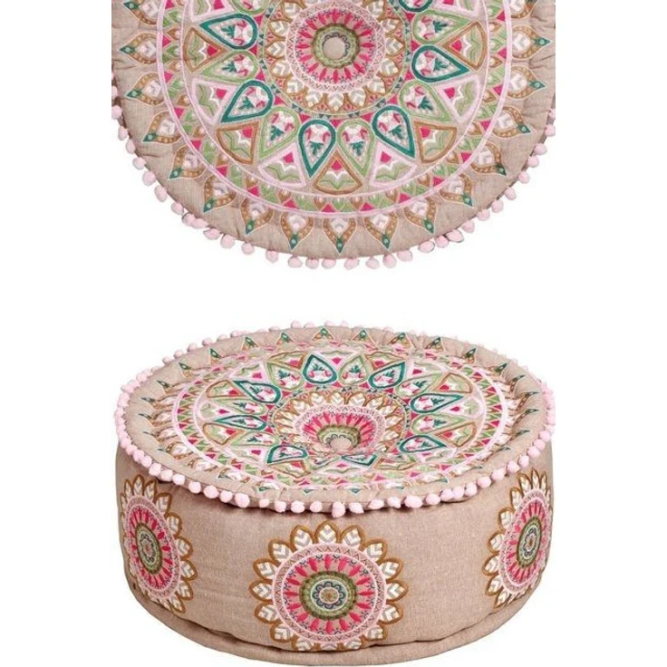 Marrakesch Orient & Mediterran Interior Pouf Orientalische Sitzhocker Pouf Dekoration Badar -1- (1-St), Handarbeit – Bild 4