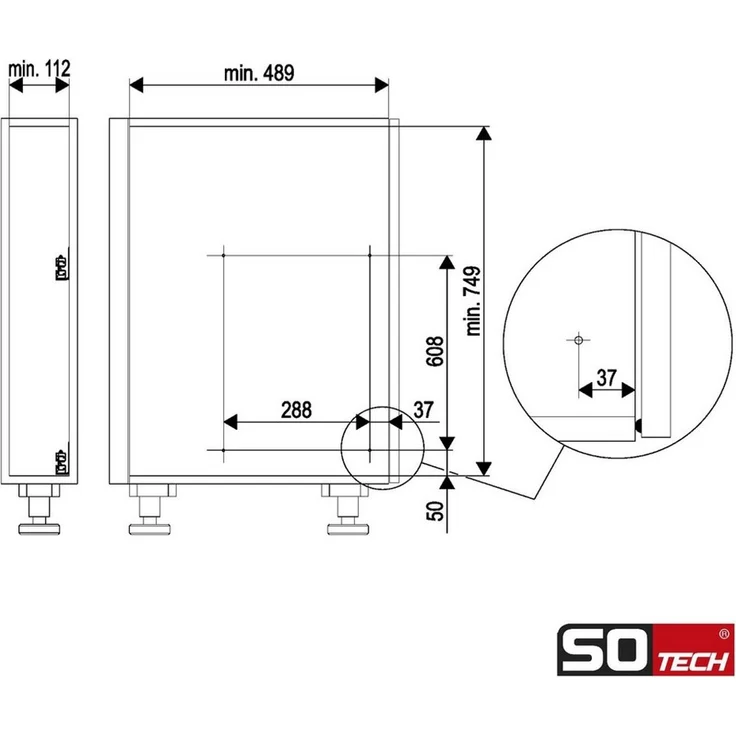 Kesseböhmer Auszugsunterschrank 15er Unterschrankauszug Classic 90° silbergrau 3-etagig Seitenmontage rechts passend für 15 cm breite Schränke – Bild 4