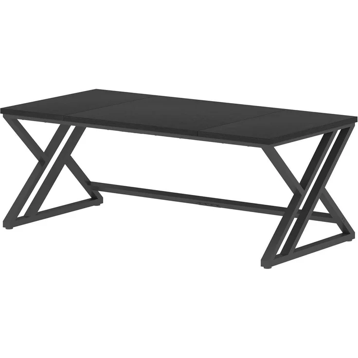 Schreibtisch Computertisch Homeoffice Gaming PC Holz Metall Schwarz – Bild 9