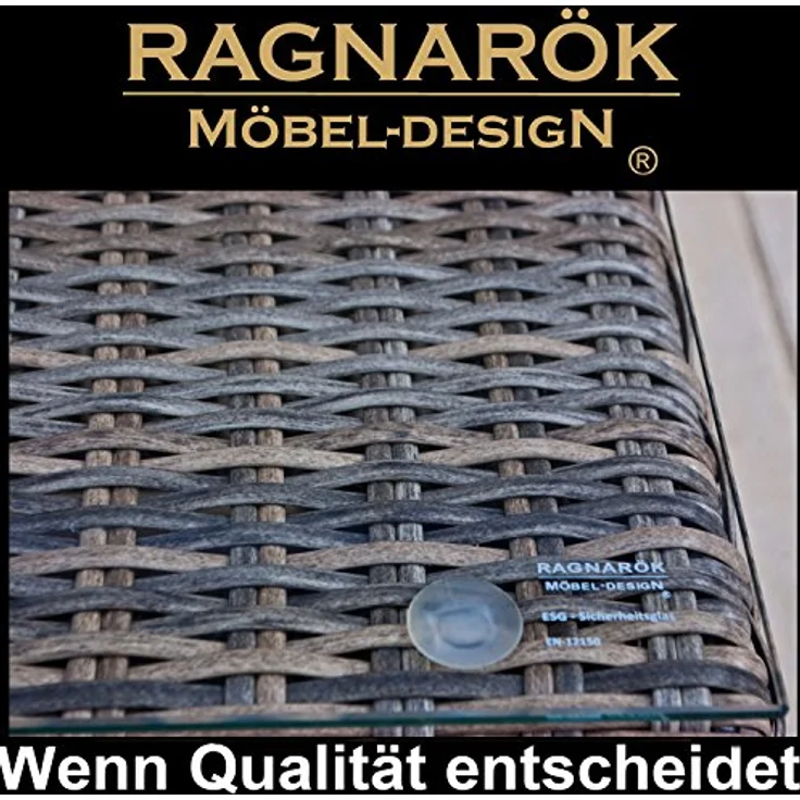 Ragnarök Möbel-Design Gartenlounge-Set Lounge Set Narvik, (Set, Ecklounge, Polyrattan, Alu), Sitzpolster ca. 16 cm dick und haben 2 intergrierte Härtegrade – Bild 9