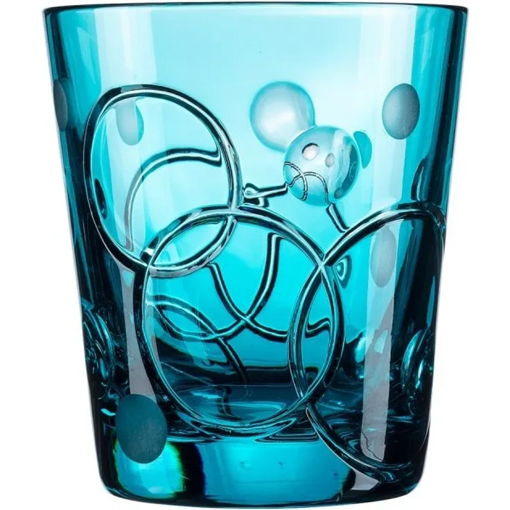 Trinkglas Kristall Circle azur (9,5 cm)
