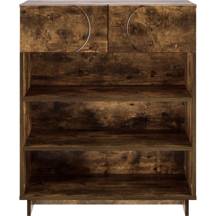 vidaXL Schuhschrank 73 x 38 x 87,5 cm Holzwerkstoff Räuchereiche 8011662 – Bild 4