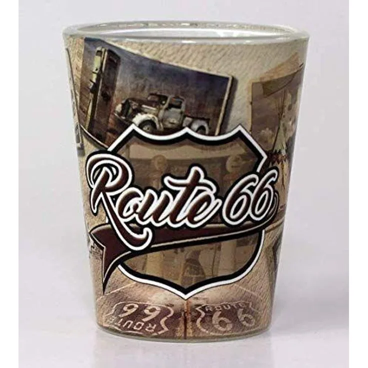 Schnapsglas Route 66 Sepia Design RTP