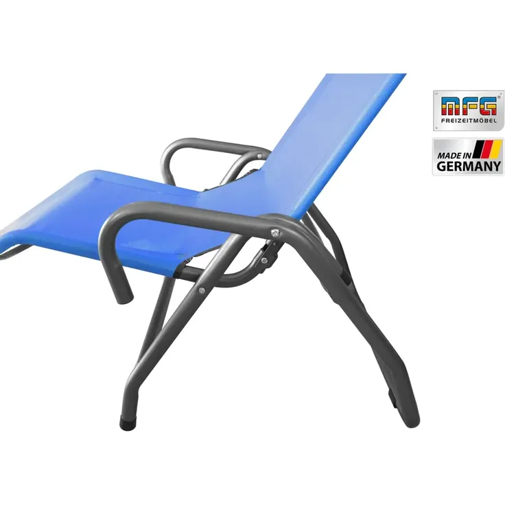 MFG 'Pool 3' Bäderliege klappbar, Textilbezug blau, 190 x 55 cm – Bild 8