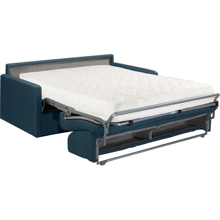 Vente-unique - CALIFE Sofa SamtStoff Blau - B 223 cm94 cm x H 85 cm x L 150 cm – Bild 4