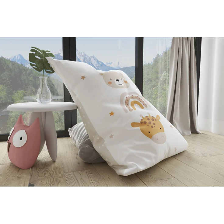Green Bean® Kinder Sitzsack Little Friends 100x135cm mit 270 Liter hochwertiger EPS Perlen Füllung und waschbarem Motiv Wechsel-Bezug aus 100% Baumwoll – Bild 7