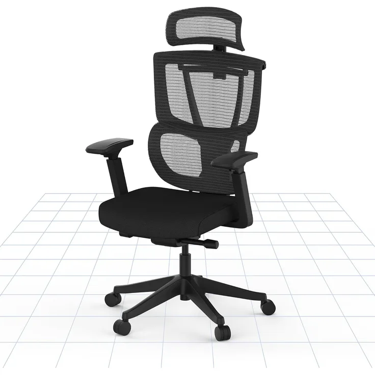 FLEXISPOT Bürostuhl Schreibtischstuhl Premium Ergonomischer C7 (Rückenlehne verstellbar 90°-128°, 2D-Kopfstütze, 3D-Armlehnen), Chef-Mesh-Bürostuhl, Computer-Bürostuhl, 130KG Tragkraft