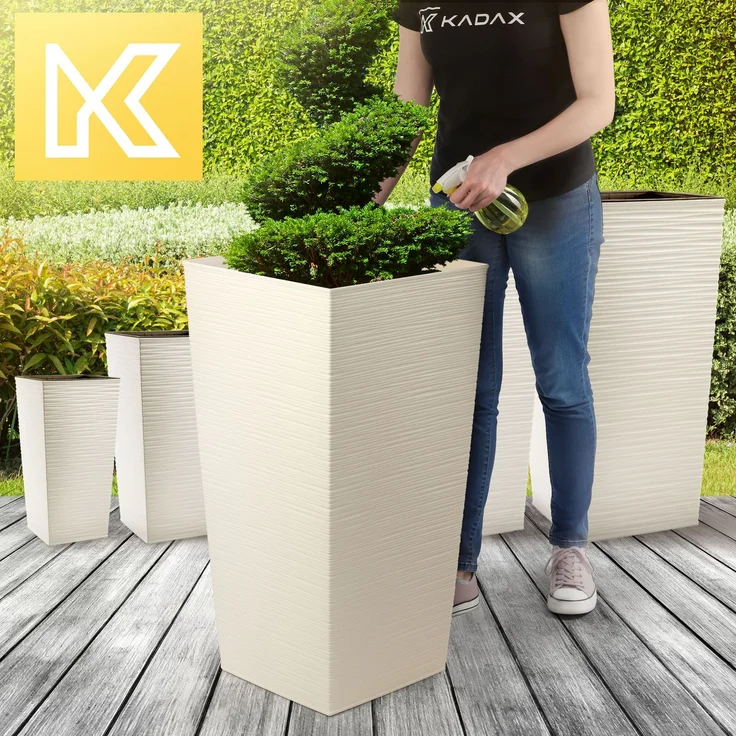 KADAX Blumentopf-Einsatz, 39 x 75 cm hoch, Creme – Bild 6
