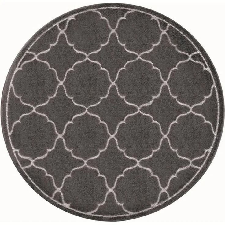 Sanat 'Berlin' Teppich, Höhe: 6 mm, In -und Outdoor geeignet, Grau, 120 cm (Rund) – Bild 4