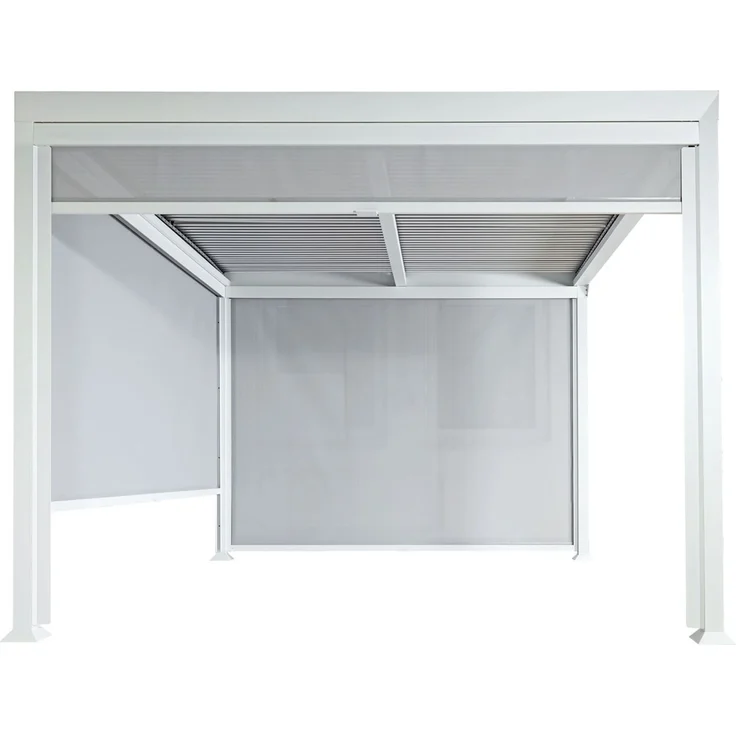 Mendler 'HWC-L41' Pergola mit 3 Seitenwände, Metall weiß, 3x3,7 m – Bild 8