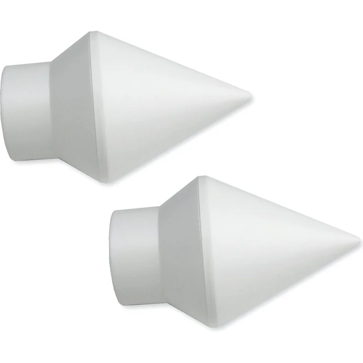 nodeko Gardinenstangen-Endstück Endkappe Spitze "Atlanta", Kunststoff, für Stangen Ø 20 mm, (Packung), zum Aufstecken an Vorhangstangen und Gardinenstangen – Bild 2