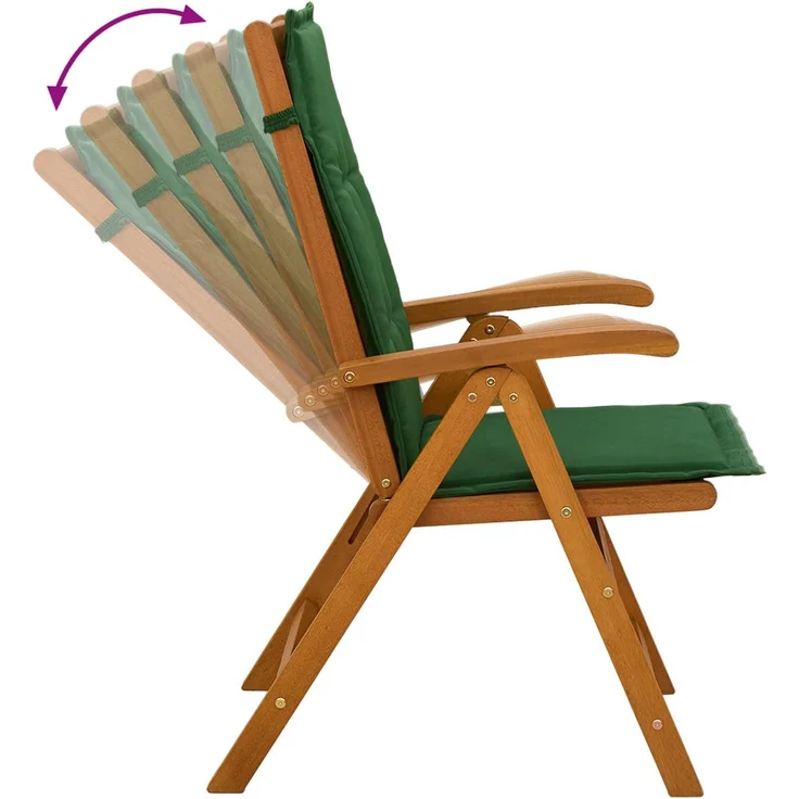 vidaXL Liegestühle für den Garten 2 stk. Natur Massivholz Akazie 42041432 – Bild 7