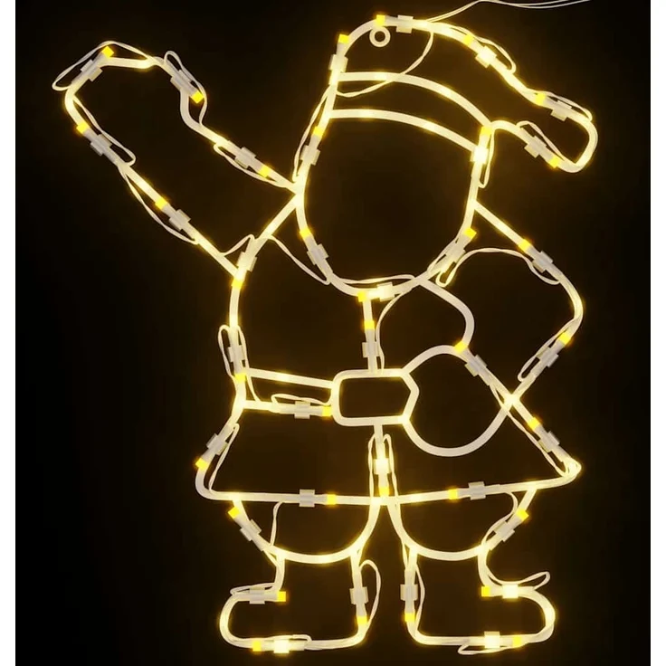 vidaXL Weihnachtsbeleuchtung Weihnachtsmann-Silhouette 2 Stk. 35 LEDs 4019598 – Bild 5