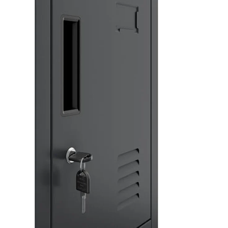 Jan Nowak Spind Metall abschließbar Schließfachschrank Umkleideschrank Fächerschrank mit 4 Fächern, 172 x 30 x 45 cm, Sozialschrank, Personalspind, Metallschrank mit Belüftung – Bild 6