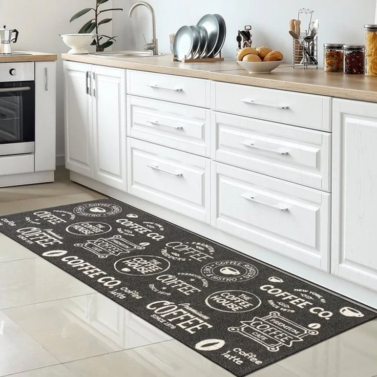 Carpetia Küchenläufer Küchenteppich Modern, rechteckig, Höhe: 5 mm, rutschhemmender Rücken, pflegeleicht, robust – Bild 4