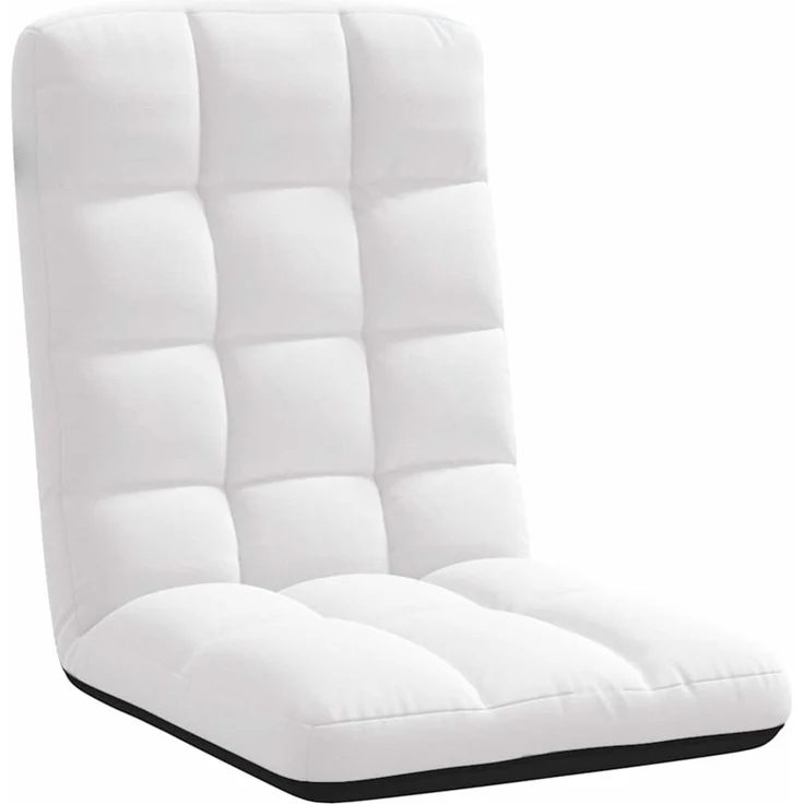 vidaXL Bodenstuhl Faltbar Weiß 71x51x62 cm Stoff 4019743 – Bild 2