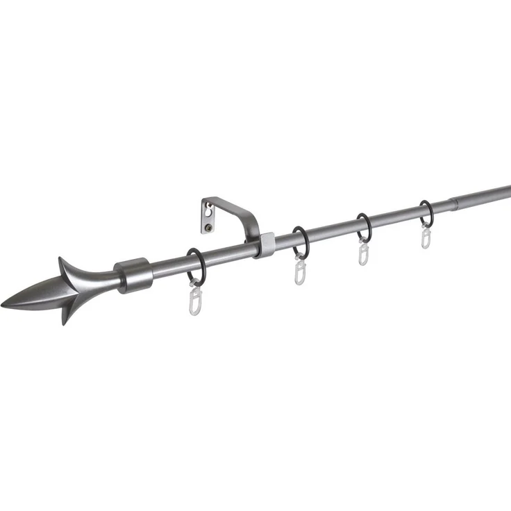 ondeco Gardinenstange Teleskopgarnitur Lance, Ø 16 mm, 1-läufig, ausziehbar, Bohren, verschraubt, Metall – Bild 3