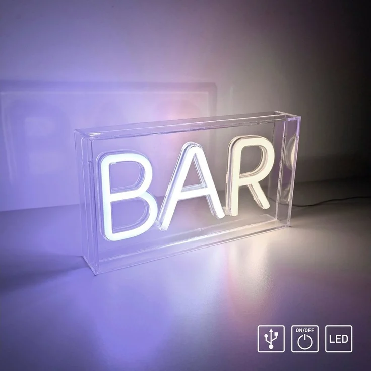 JUST LIGHT LED Wandleuchte NEON-BAR, LED fest integriert, Warmweiß – Bild 3