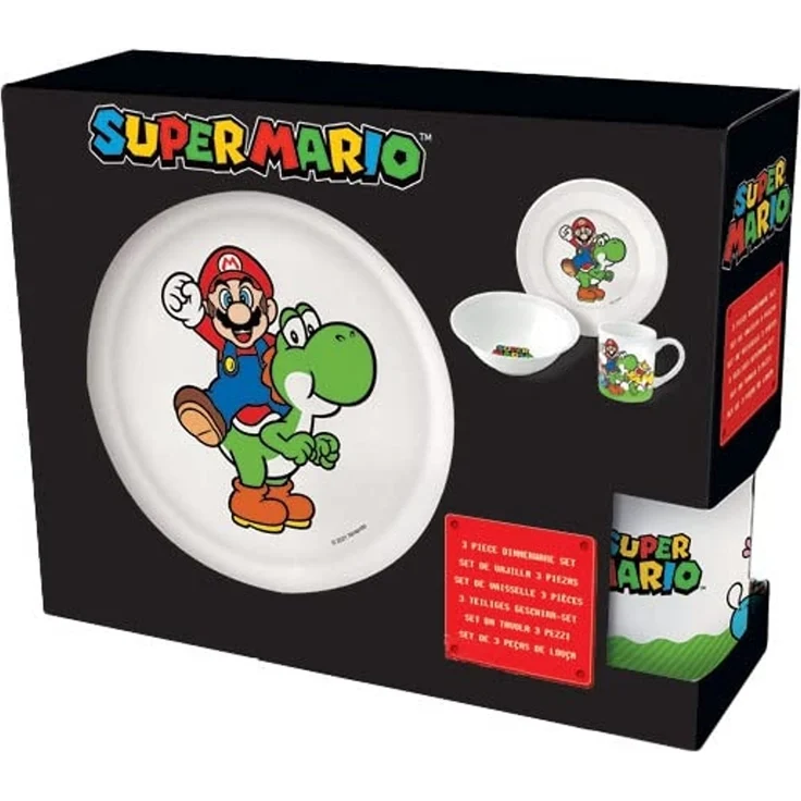 Nintendo Frühstücksteller Nintendo Super Mario Frühstücksset (Schale, Tasse, Teller) – Bild 5