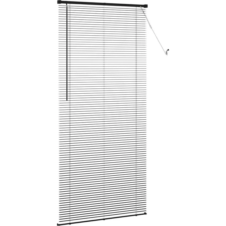 vidaXL Venezianische Jalousie Schwarz 213 x 70 cm 25 mm PVC 42003748 – Bild 5