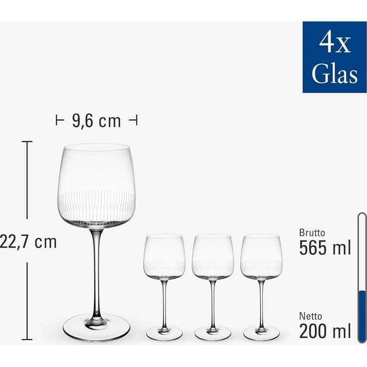 Villeroy & Boch Afina Rotweinglas 200 ml 4er Set – Bild 3