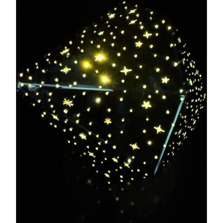 Online-Fuchs LED Dekoobjekt Stimmungslicht - 3 Diamanten aus Glas mit LED-Lichterkette & Timer, Dauerleuchten oder sichter Funkeleffekt, warmweiße LED-Beleuchtung, inklusive praktischer 6-Stunden Timerfunktion – Bild 2