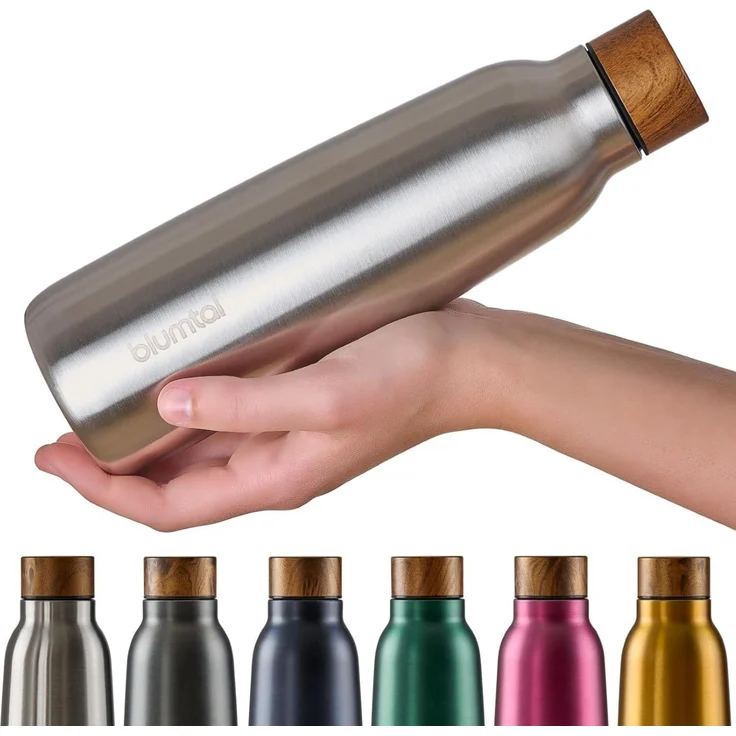 Blumtal 'Ray' Trinkflasche Edelstahl Silber, 500ml – Bild 7