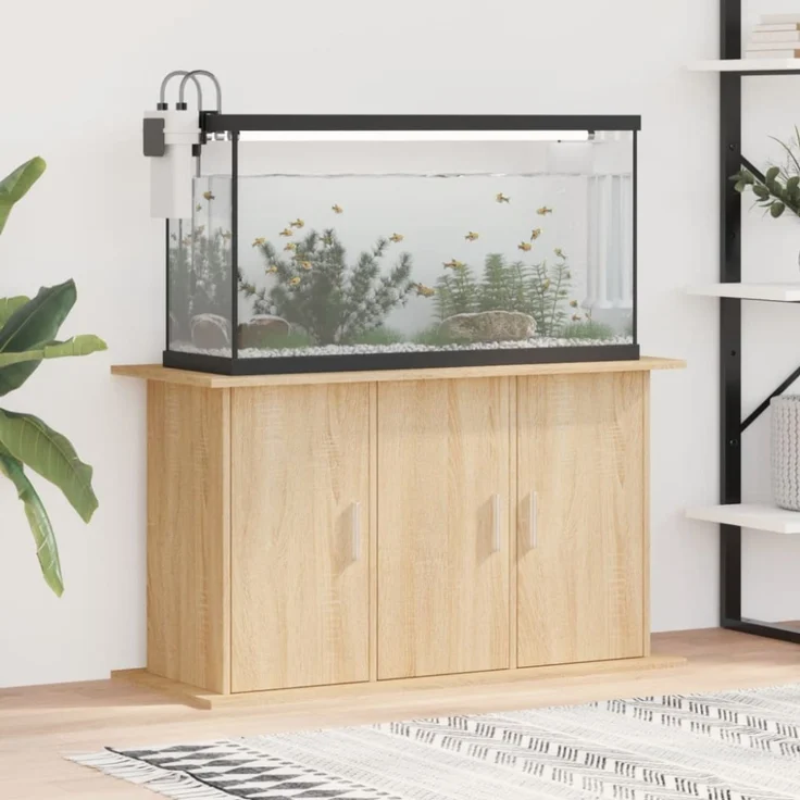 vidaXL Aquariumständer, Holzwerkstoff Sonoma-Eiche, 101 x 41 x 58 cm – Bild 2